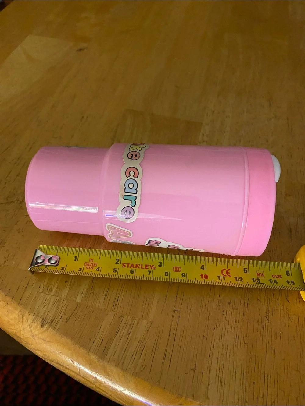 Horizon Group brand personalized mini pink tumbler (not for drinking)